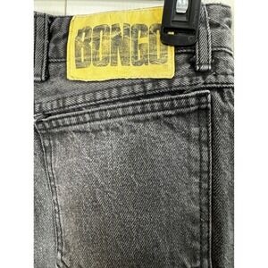 Vintage BONGO Jeans Size 9 Gray Wash High Waist Mom‎ Jeans Leg Zippers USA Made